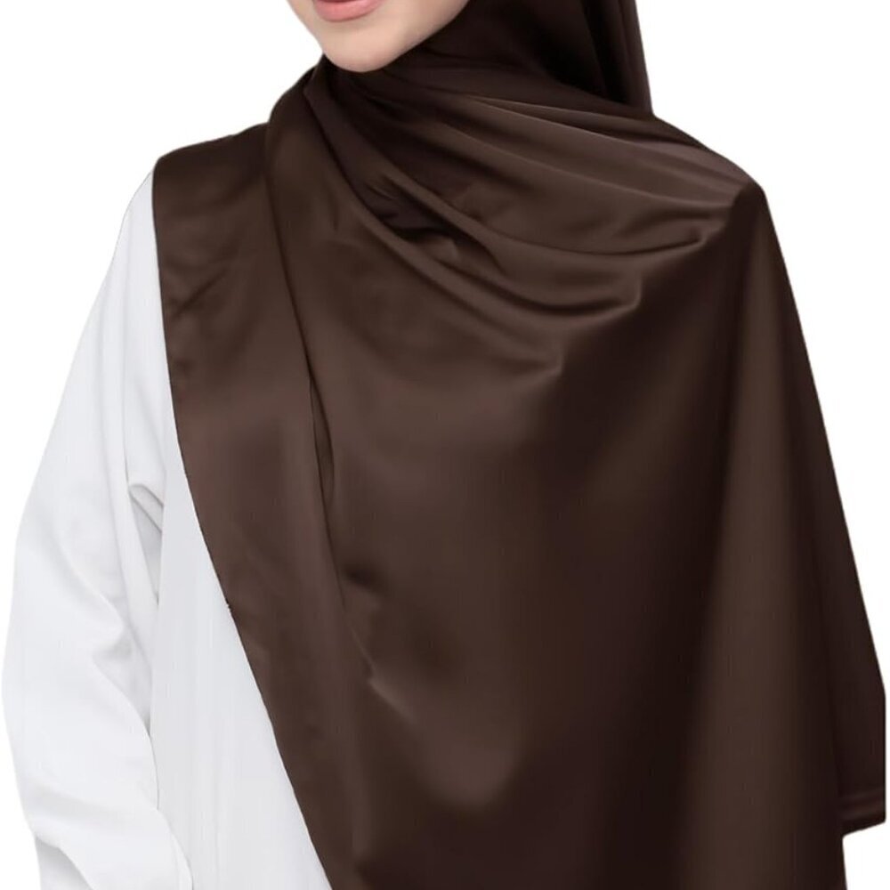 Luxury Satin Hijab Head Scarf Wrap for Women Extra Long Formal Casual